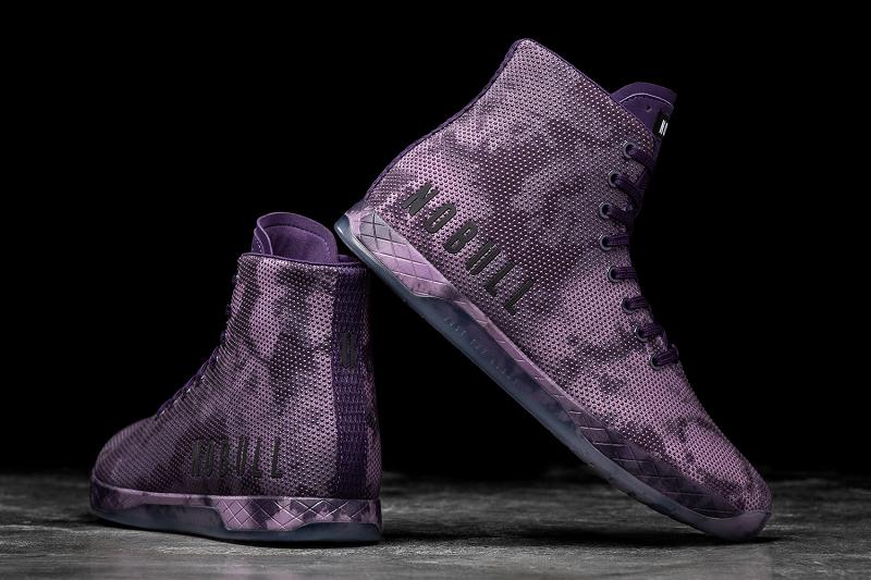 Dark / Purple Nobull High-Top Dark Purple Tie-Dye Men's Trainers | CA L1305I